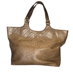 Tory Burch Stitch T Tote Brown Leather